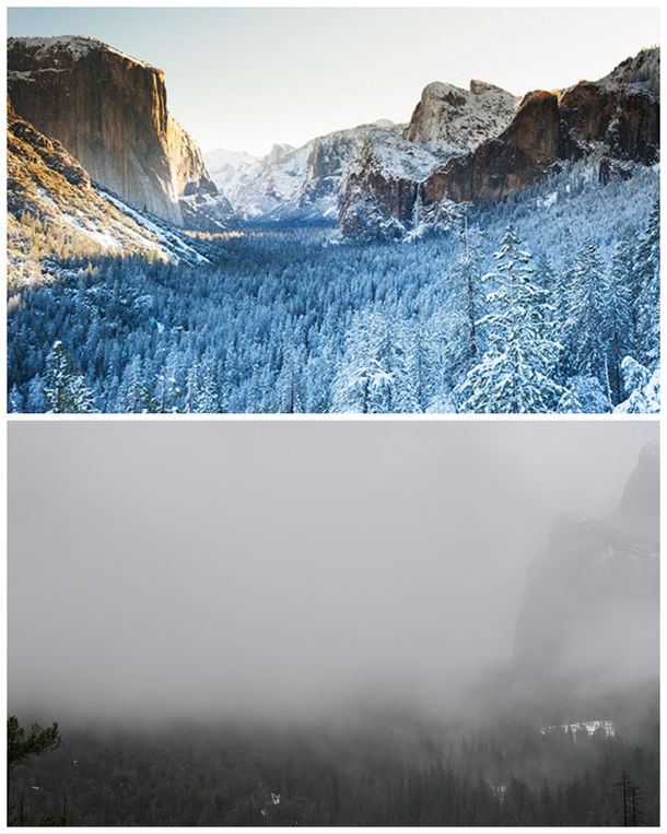 A winters morning in Yosemite National Park