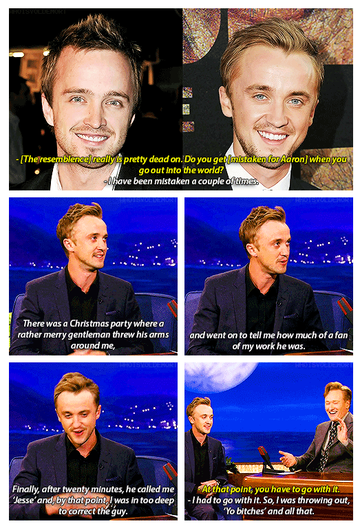 Aaron Paul and Tom Felton