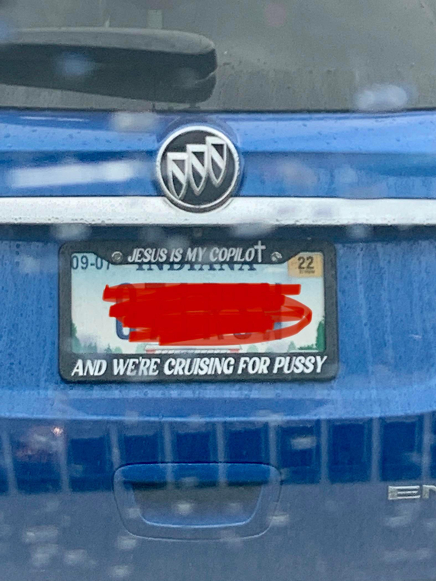 About to get a ticket for cruising for pussy with Jesus