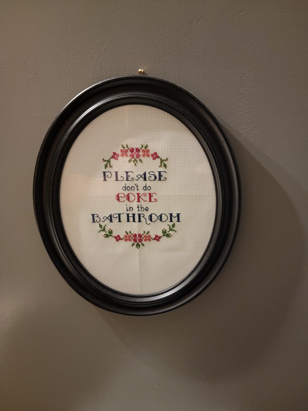 Above the toilet in my local tattoo shop