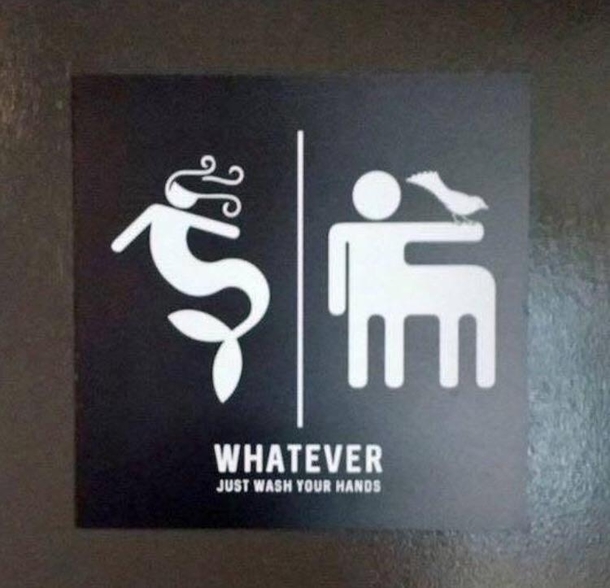 Accurate toilet sign