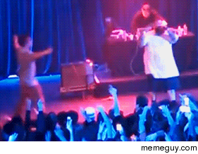 Action Bronson throws a fan off of the stage at his show