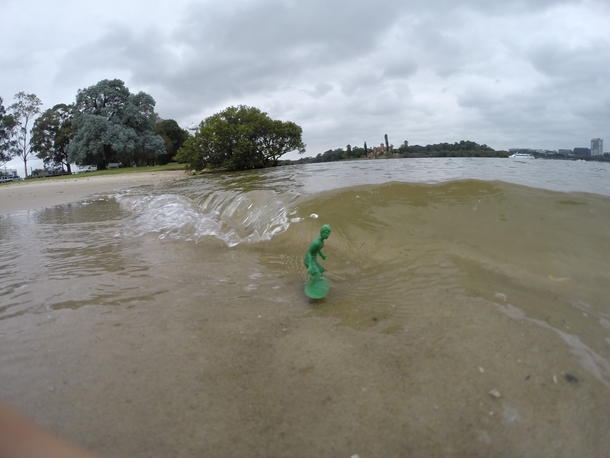 Action figures are also helpful when surfing