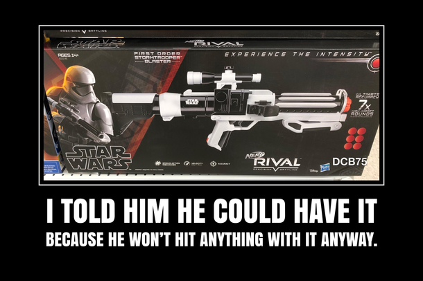 Actual conversation we had at the store today