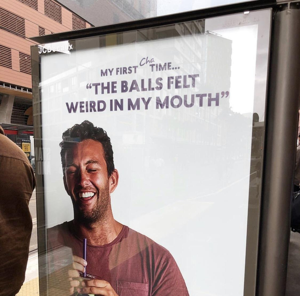 Ad for bubble tea in Sydney