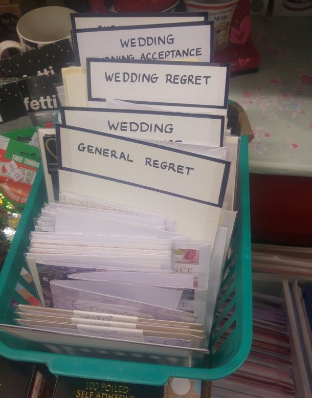 Adult life in greeting card selection