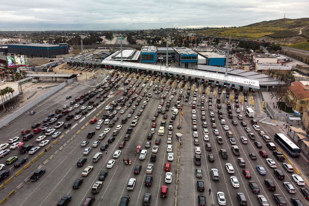 Aerial view of the line at any given Chick-Fil-A