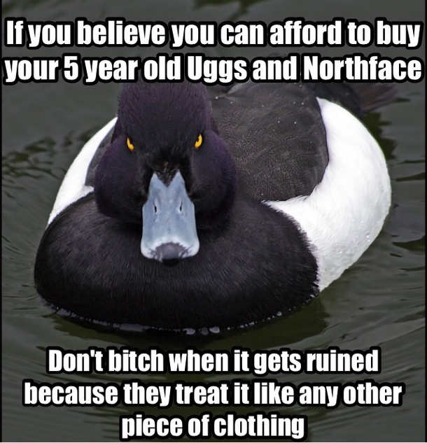 After having a parent at the daycare I work at get pissed off at me because her daughter got her Uggs wet then ripped her Northface because she was climbing a fence she knows not to