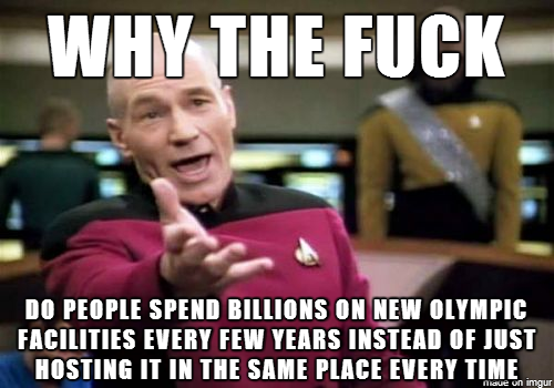 After hearing that nobody wants to host the Olympics because its too expensive