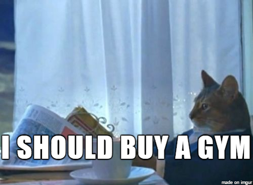After learning that  of people with gym memberships never use them