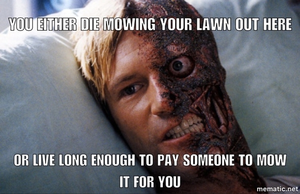 After mowing my lawn this afternoon in the South Florida heat Ive realized this