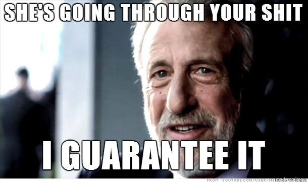 After my boss told me he let his new girlfriend stay at his house while he was at work a whole  hours
