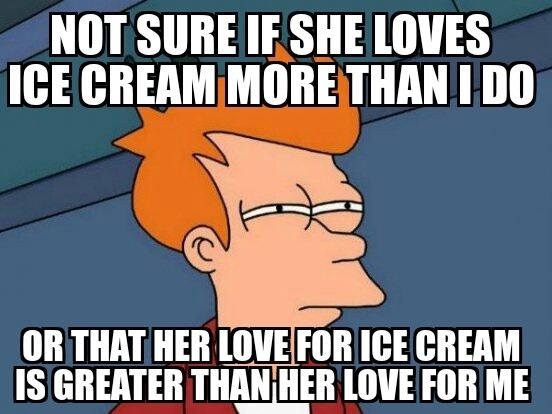 After my daughter exclaimed I love ice cream more than you