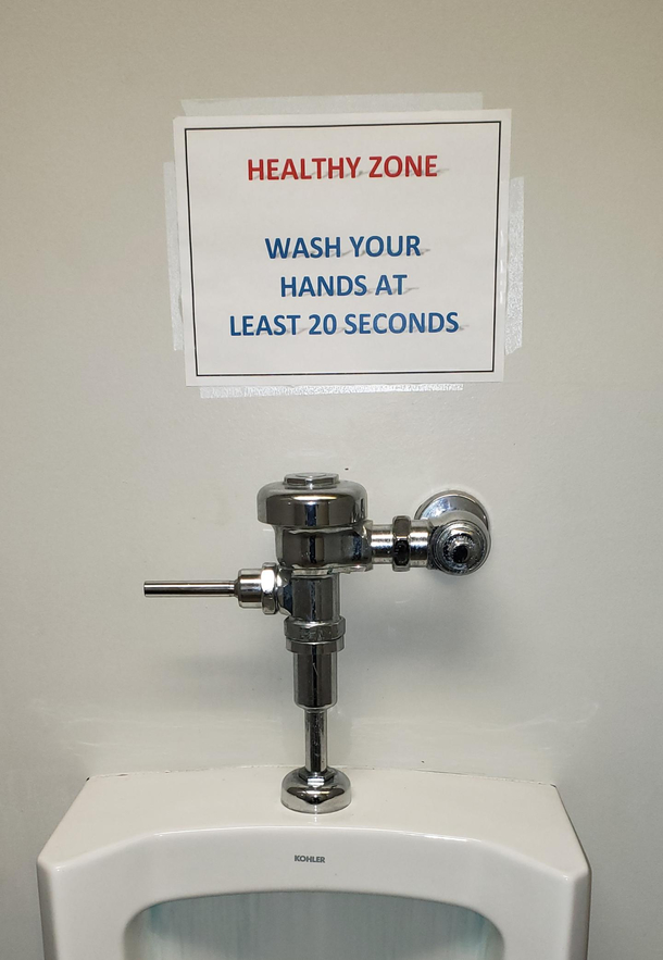 After  seconds my hands felt dirtier than ever Finally used the sink instead