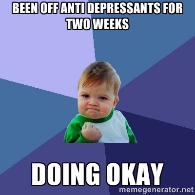 After some pretty rough times it feels good to not be reliant on it