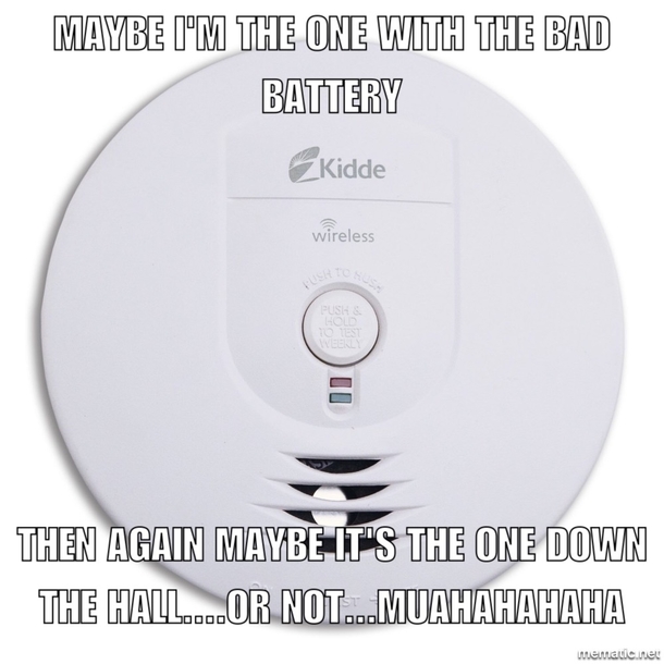 After spending an hour listening for beeps I decided to just change every goddamn smoke detector battery in the house