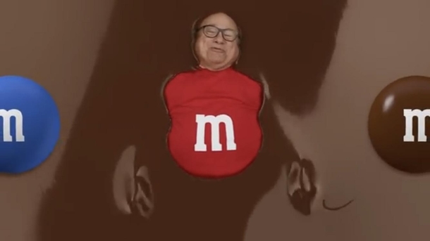 After this years Super Bowl commercials it is now canon that the red MampM is Danny Devito I am unsure how to feel about this