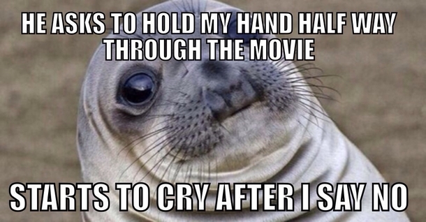 Agreed to go to the movies with an old coworker of mine I really tried to be nice about it