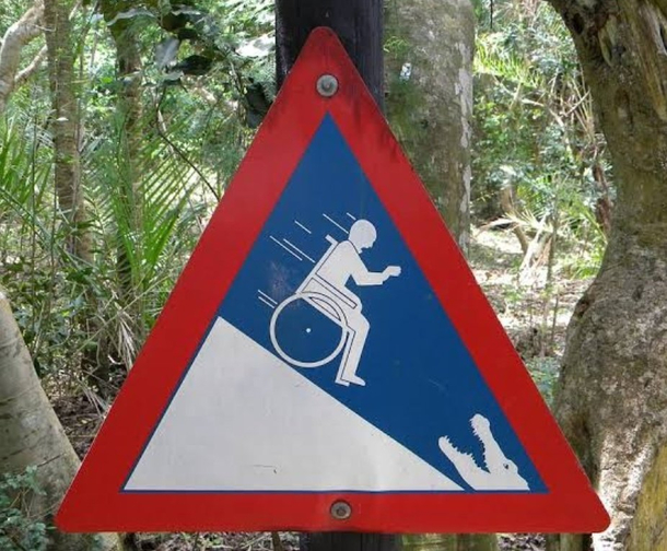 Ah right feed the disabled to alligators here