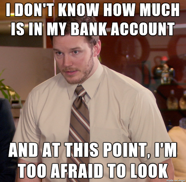 Ah the joys of living paycheck to paycheck