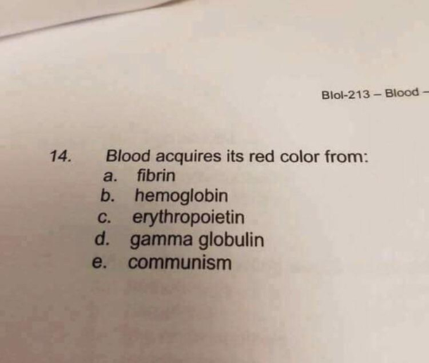 Ah yes commie blood