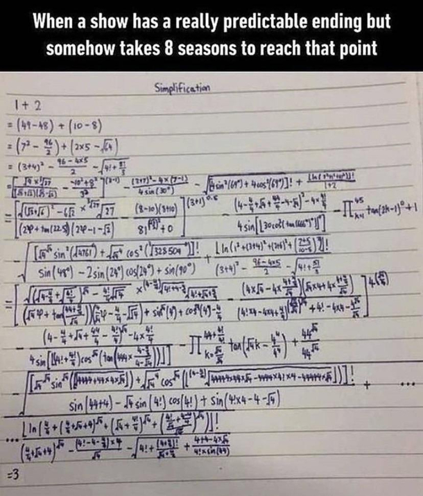 Ah yes complexity