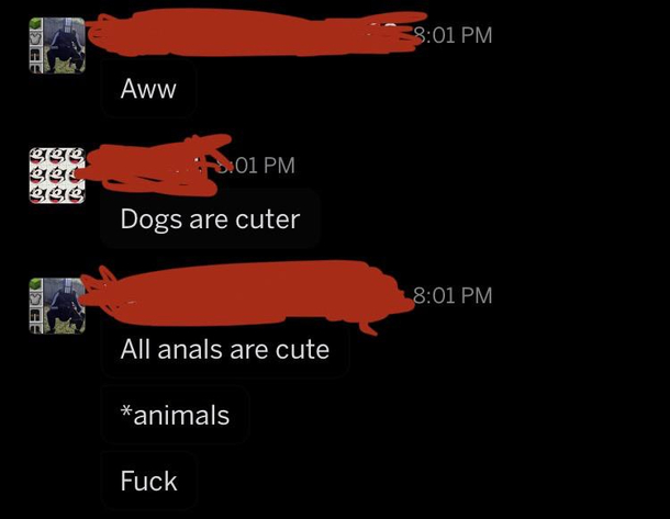 Ah yes I too think anals are cute