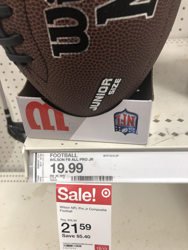 Ah yes inflation Was  Now on sale for 