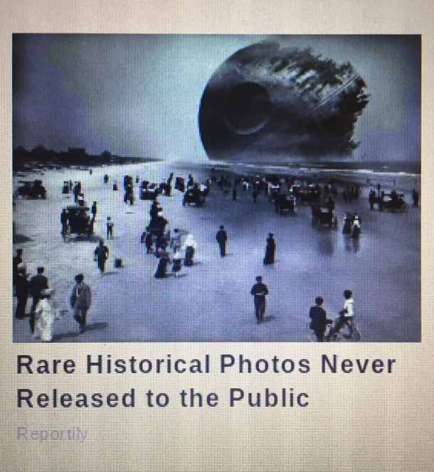 Ah yes that time the Death Star rose like a full moon over a th century beach pardon the quality
