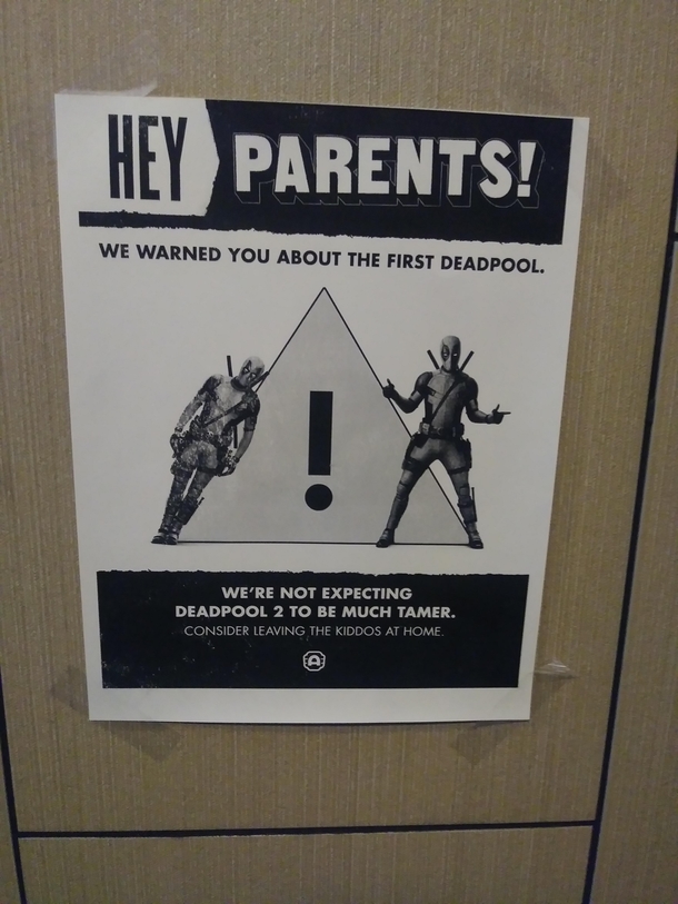 Alamo Dradthouse Deadpool  warning