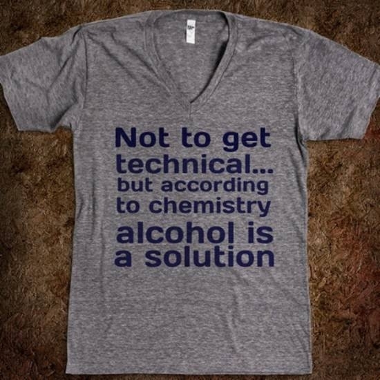 Alcohol solves problems