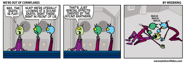 Alien flat earthers
