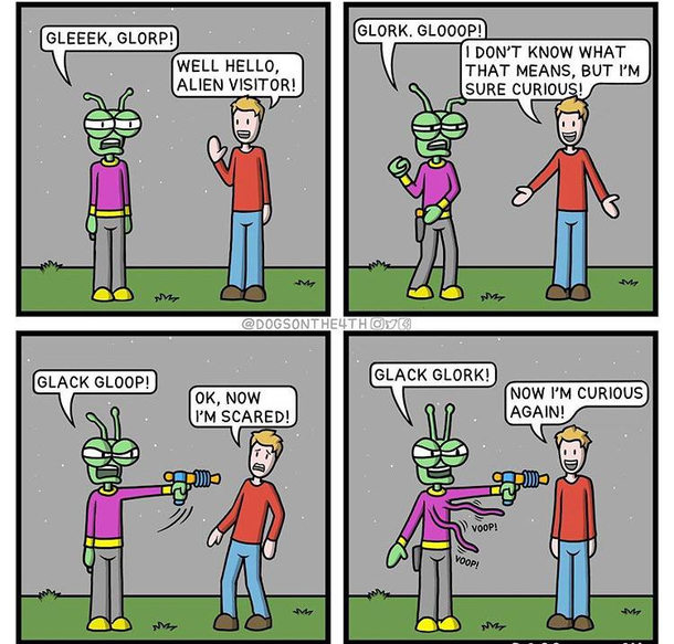 Alien visitor credit to dogsontheth