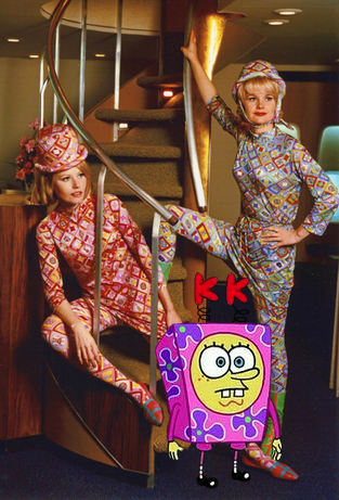 All I could think of when I saw those  flight attendant uniforms