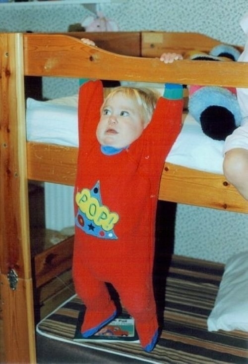 All top bunk kids knew that letting go meant an inevitable plummet to your death