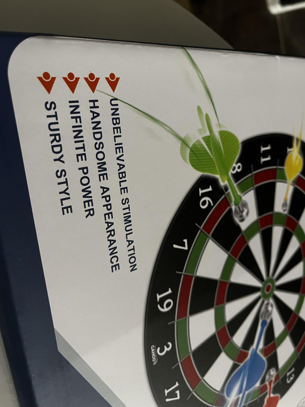 Alright dartboard - maybe we are just friends for now