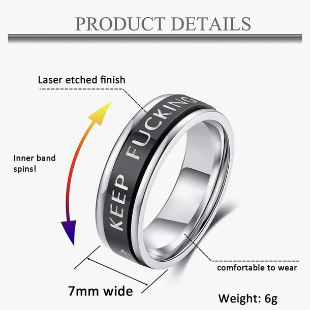 Amazon Ad I saw today for a motivational keep fucking going ring