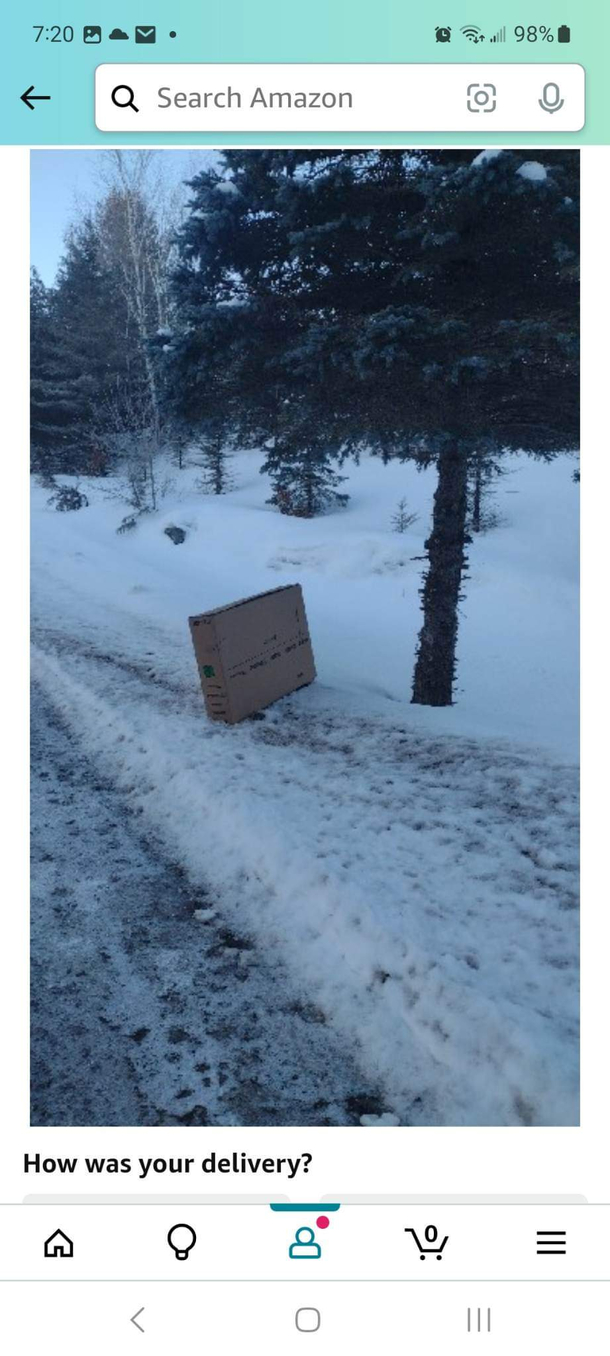 Amazon delivered a package to my buddies shop