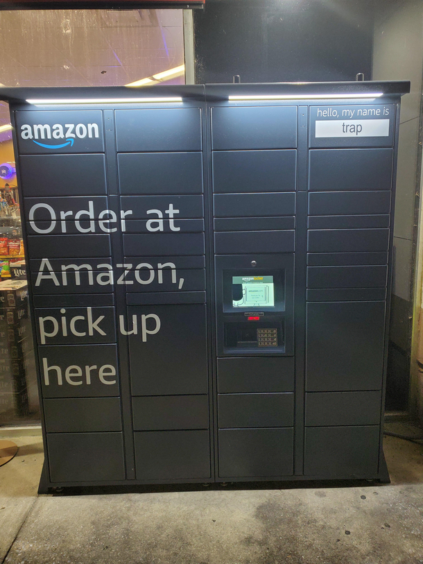 Amazon locker at the local gas station seems sketchy