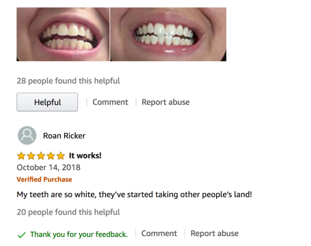 Amazon Review Much Whiter