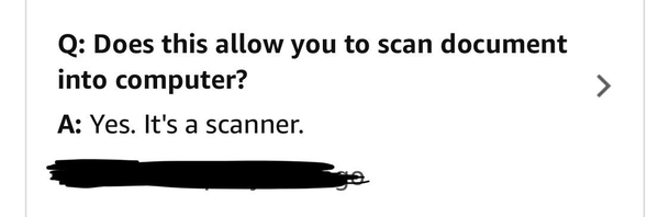 Amazons customer questions are the best sometimes