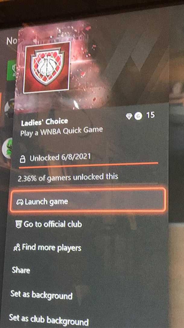 An achievement for completing a whole WNBA game