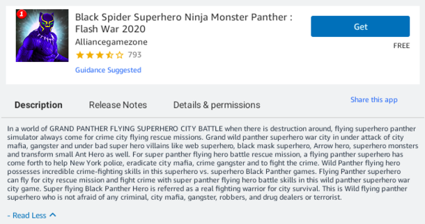 An actual game I found on the Amazon App Store