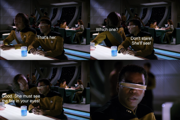 An actual joke from Star Trek The Next Generation
