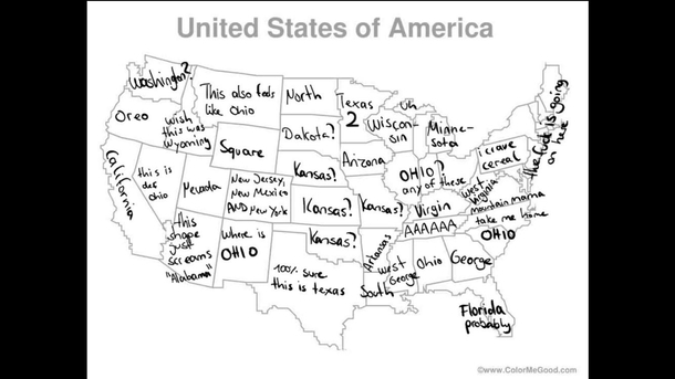 An Australians attempt at marking the USA map -
