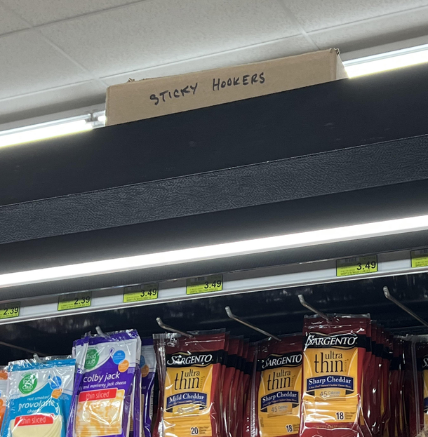 An enticing offer in the cheese aisle