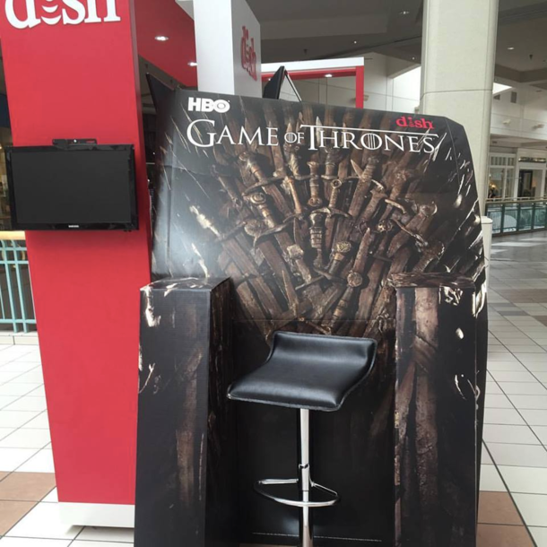 An exact replica of the Iron Throne