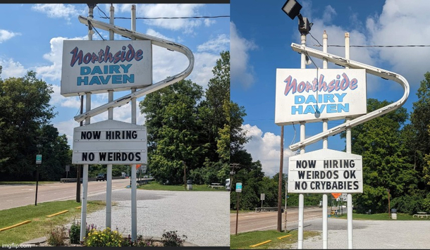 An ice cream place near me posted these on their Facebook page Saturday and today