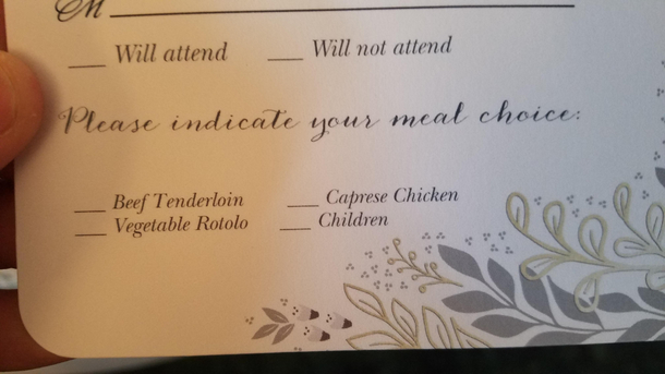 An Interesting Menu for my Familys wedding