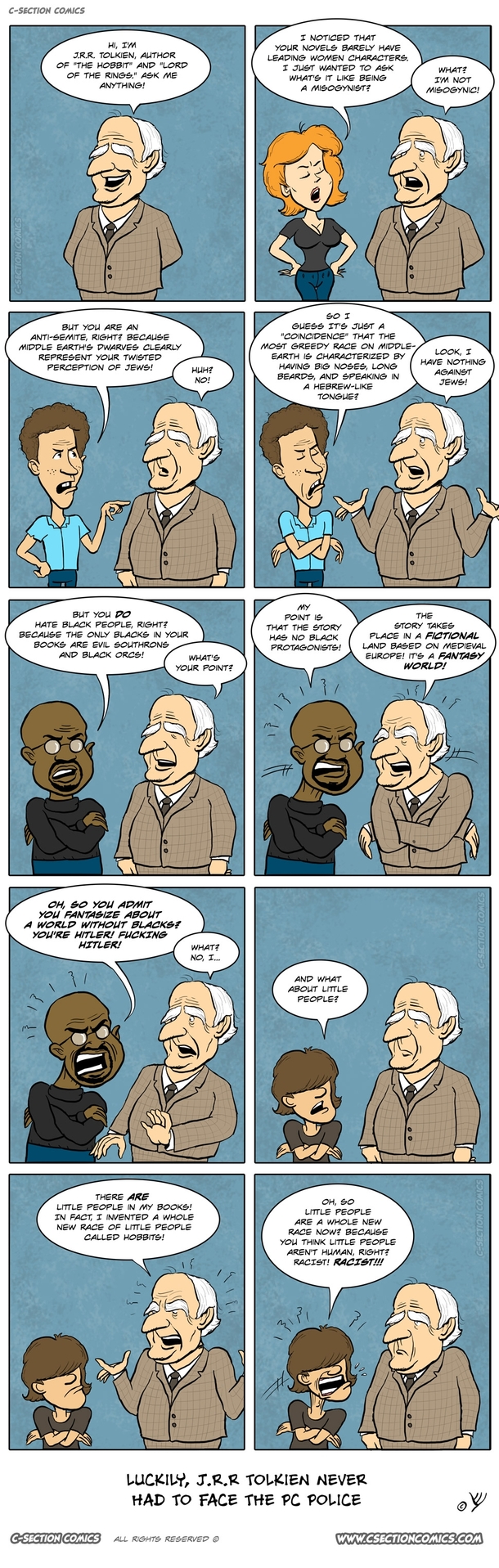 An old comic I drew about JRR Tolkien Todays his th birthday